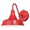Vaxcel Dorado 1 Light Dusk to Dawn Red White Farmhouse Barn Dome Outdoor Wall Lantern T0486 - alternate 1